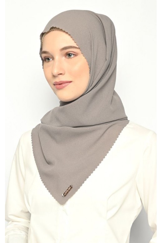 Sarita Pasmina Instan Lasercut Grey